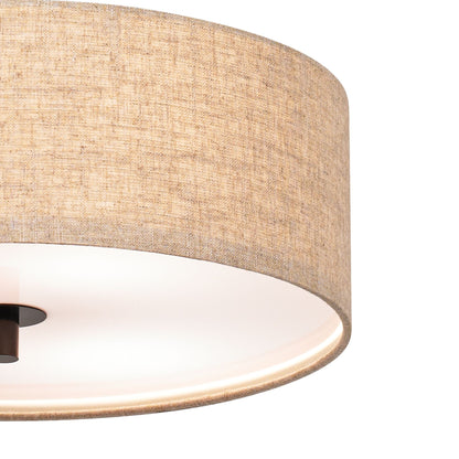 Raithe Cream Fabric Frum Shade Pendant Light