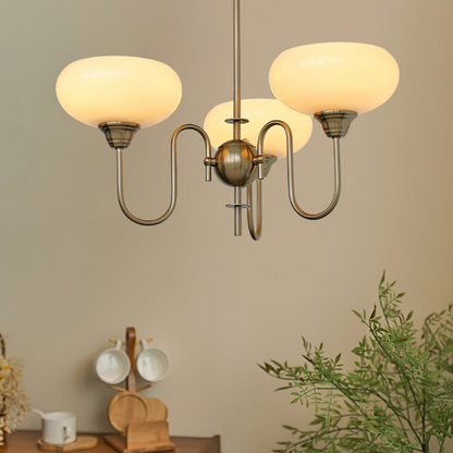 Luna Cream White Bubble Glass Chandelier