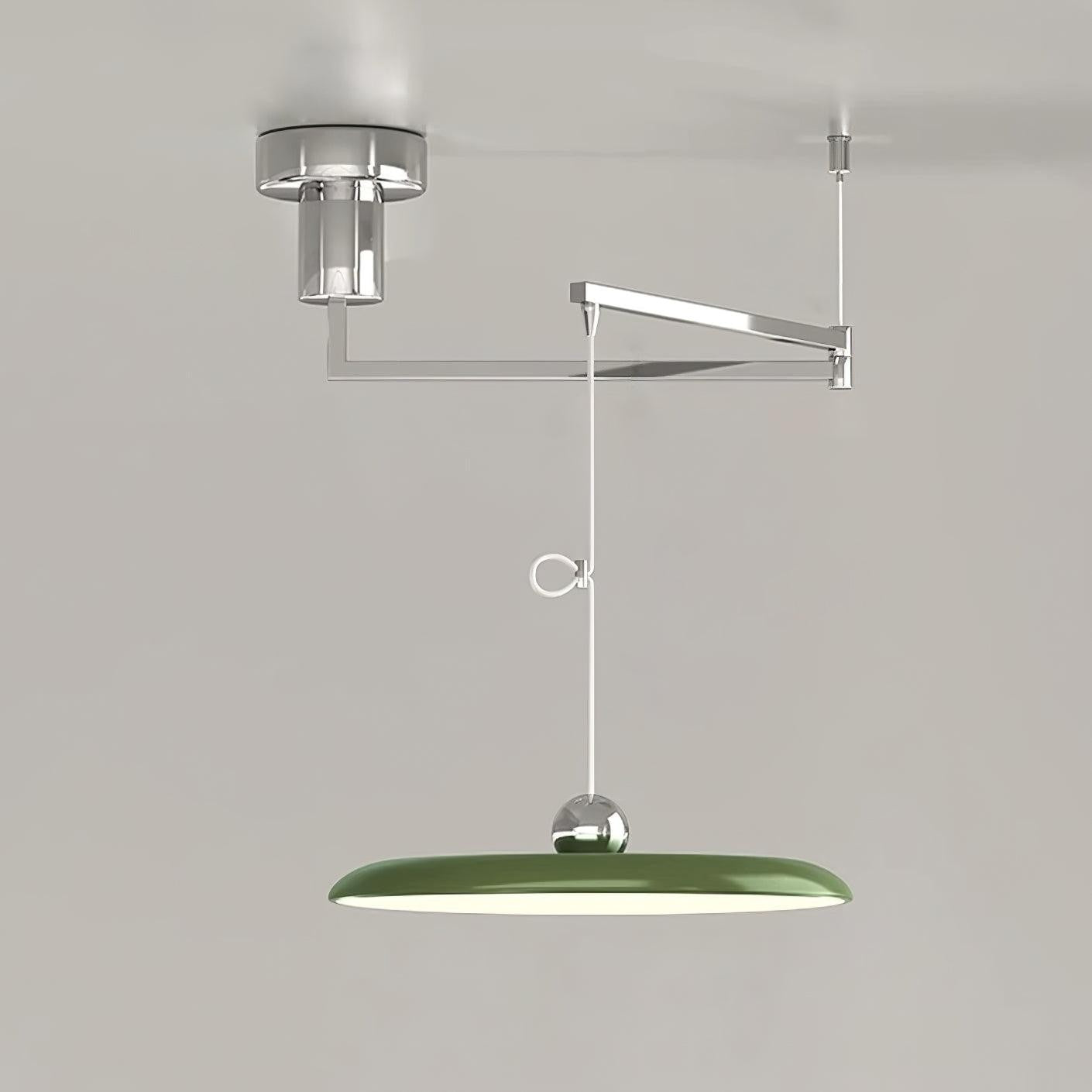 Delphin Colorful Swing Arm Flying Saucer Pendant Light