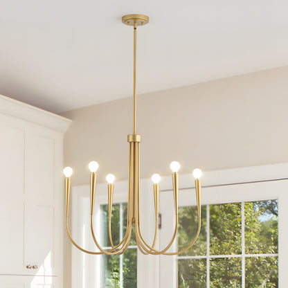 Luren Light Luxury Candle Iron Branch Chandelier