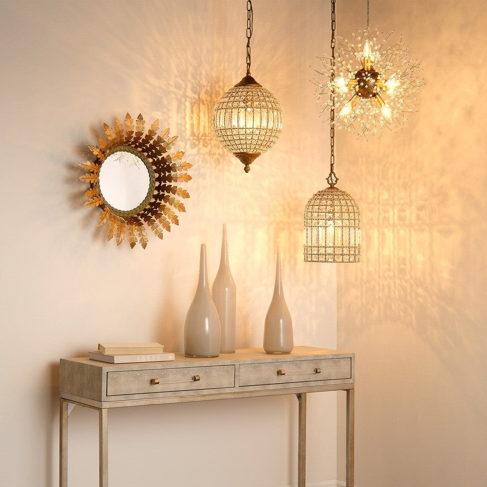 Zelda French Crystal Birdcage Pendant Light