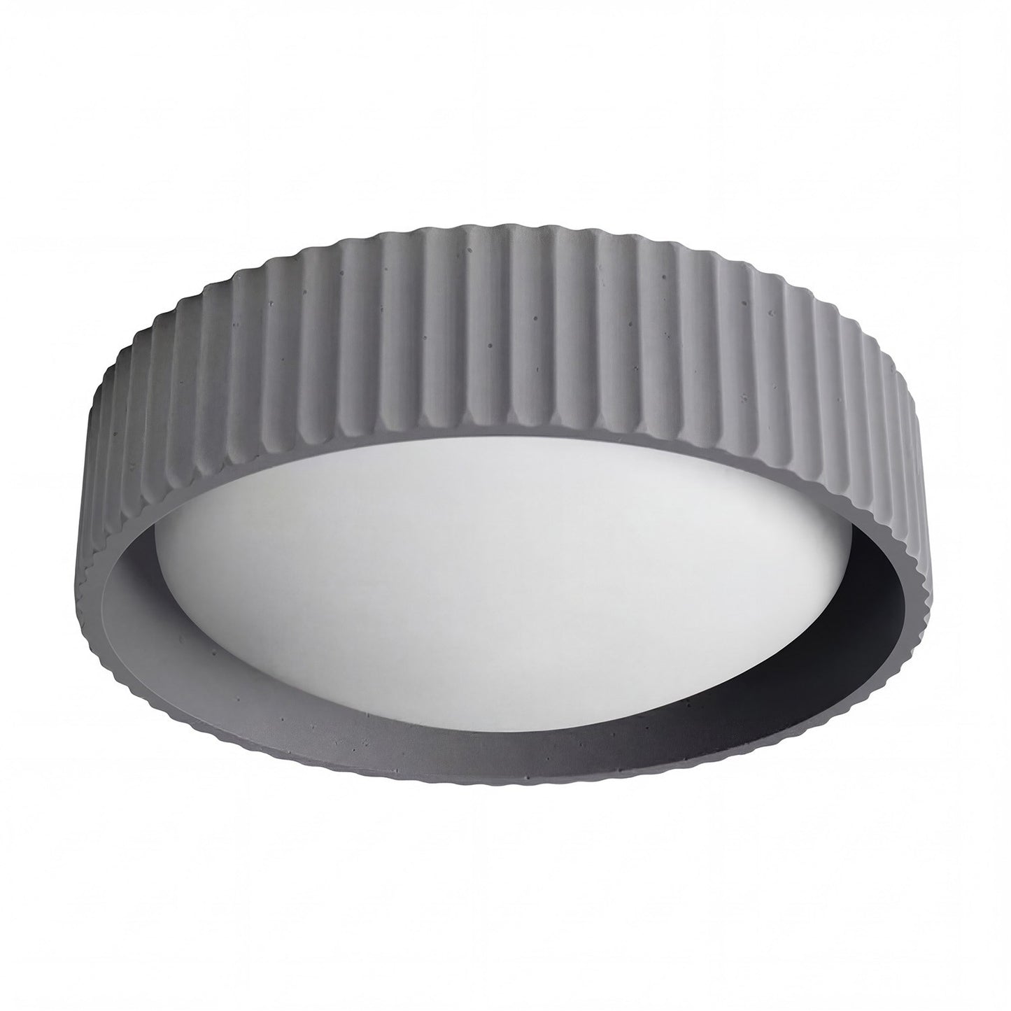 Arnold ‎Minimalist Round Led Fluted Concrete Ceiling Light