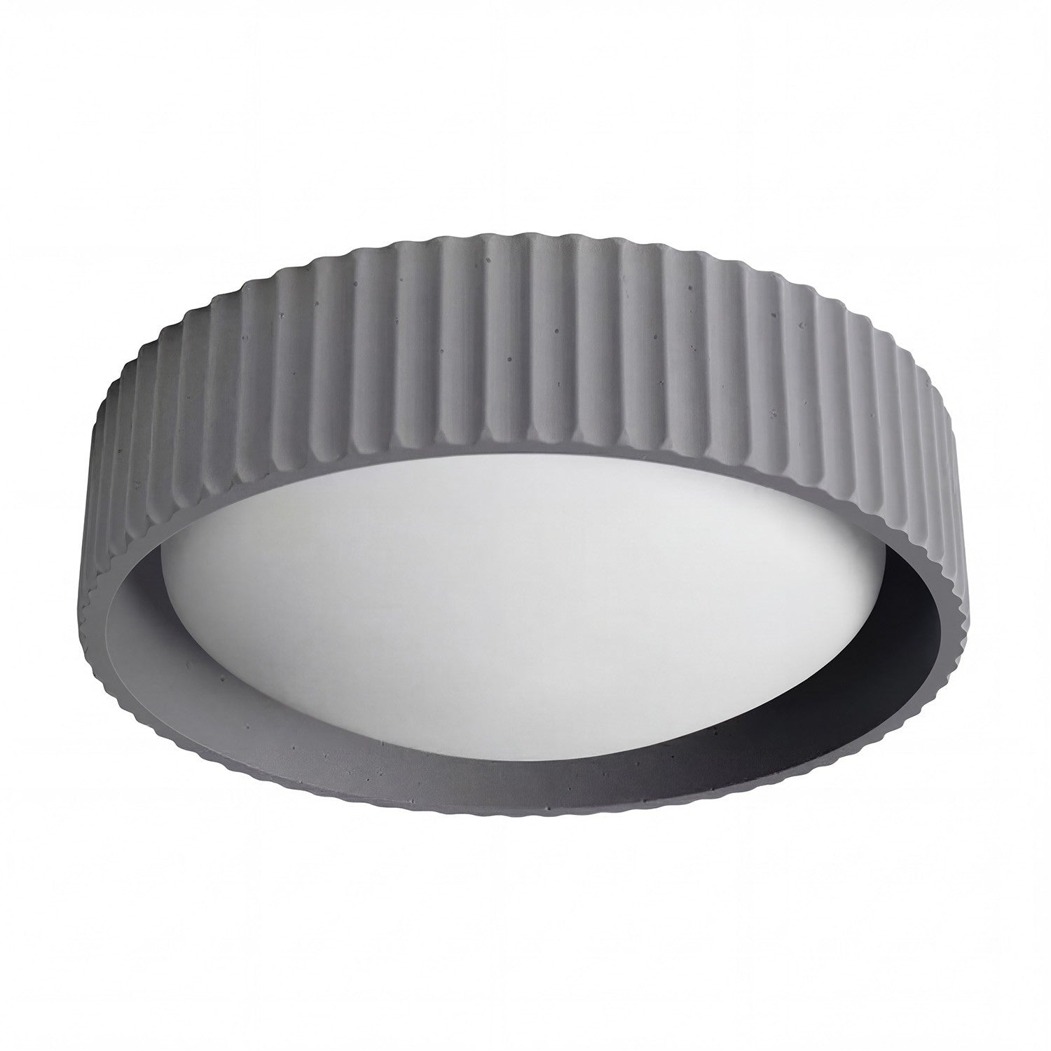Arnold ‎Minimalist Round Led Fluted Concrete Ceiling Light