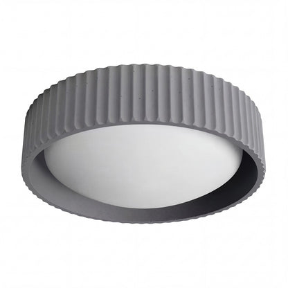 Arnold ‎Minimalist Round Led Fluted Concrete Ceiling Light