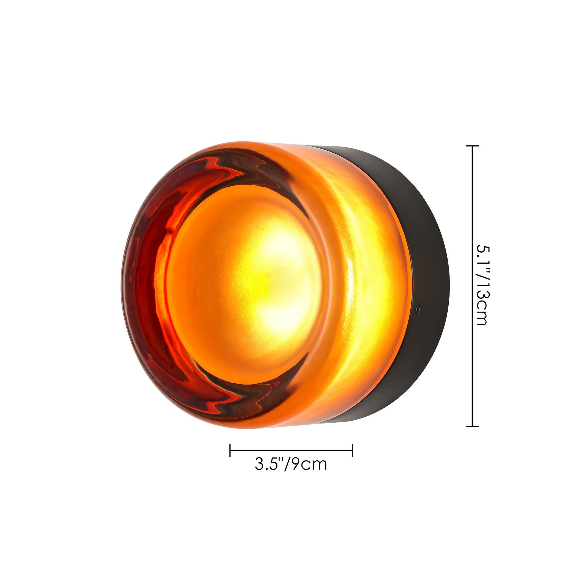 Gabriella Nordic LED Glass Flush Mount Sconce