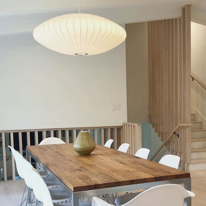 Leocadia White Saucer Nelson Bubble Pendant Light