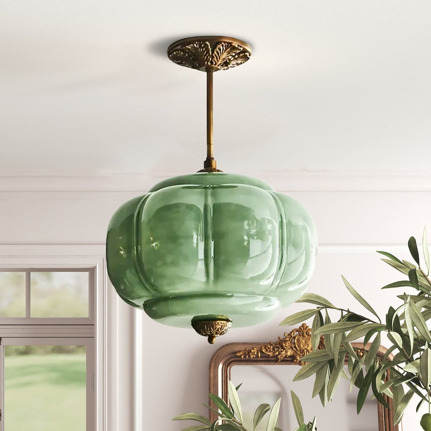 Ozita Retro Semi-Flush Mount Eloise Pendant Light