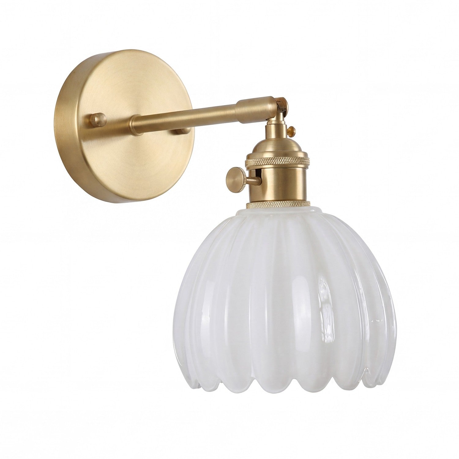Elara Vintage Glass Tulip Sconce