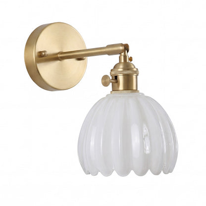 Elara Vintage Glass Tulip Sconce