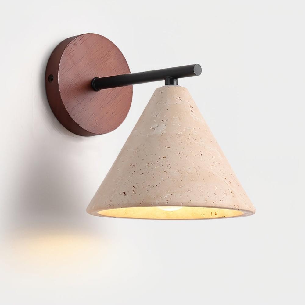 Fabiana Modern Marble Stone Tapered Wall Sconce