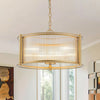 Tycho Modern Fluted Glass Drum Pendant