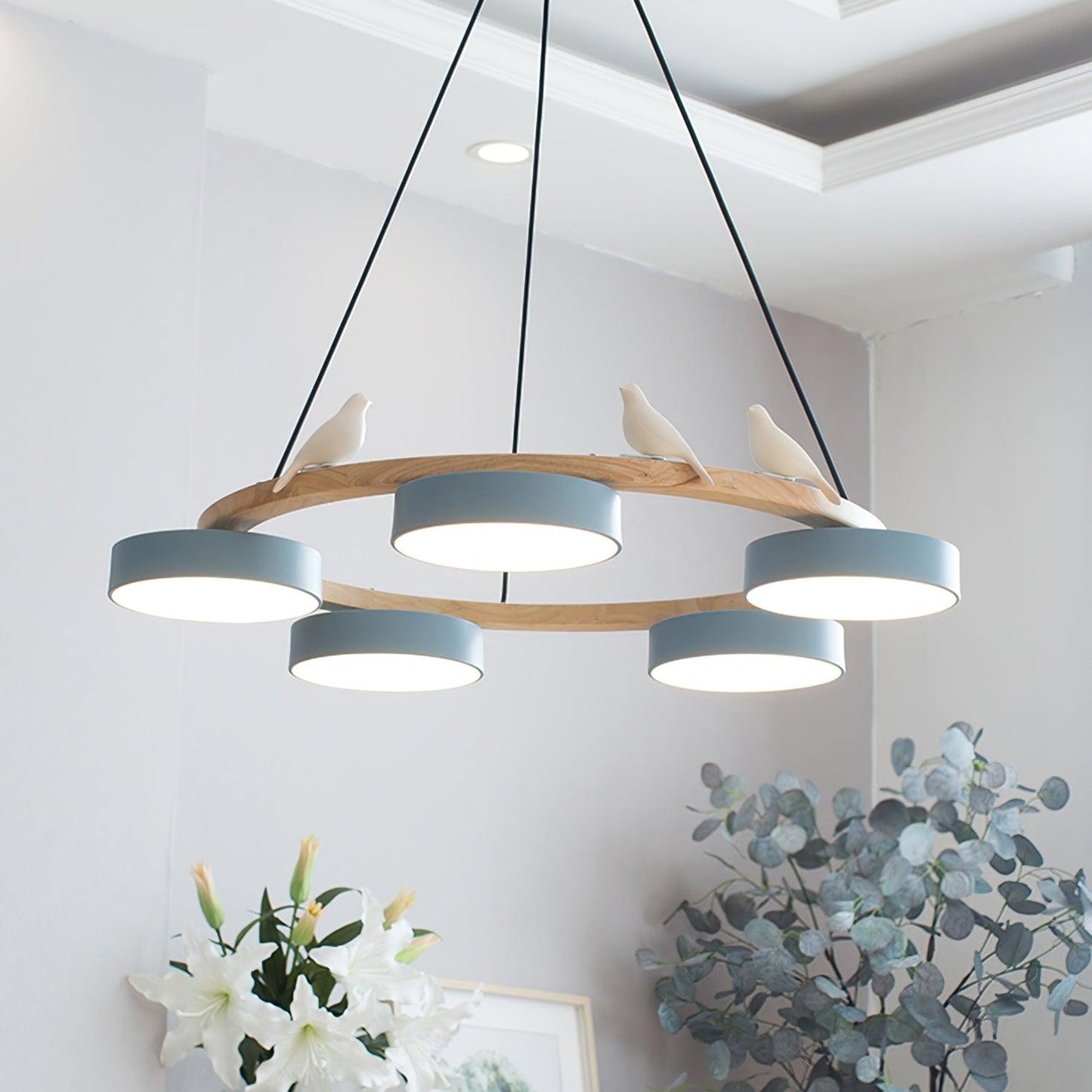 Myrithor Macarons Bird Woon Round Chandelier