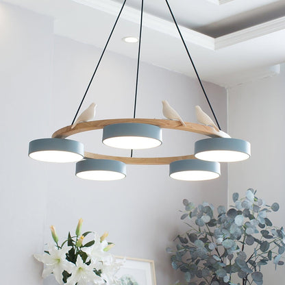 Myrithor Macarons Bird Woon Round Chandelier