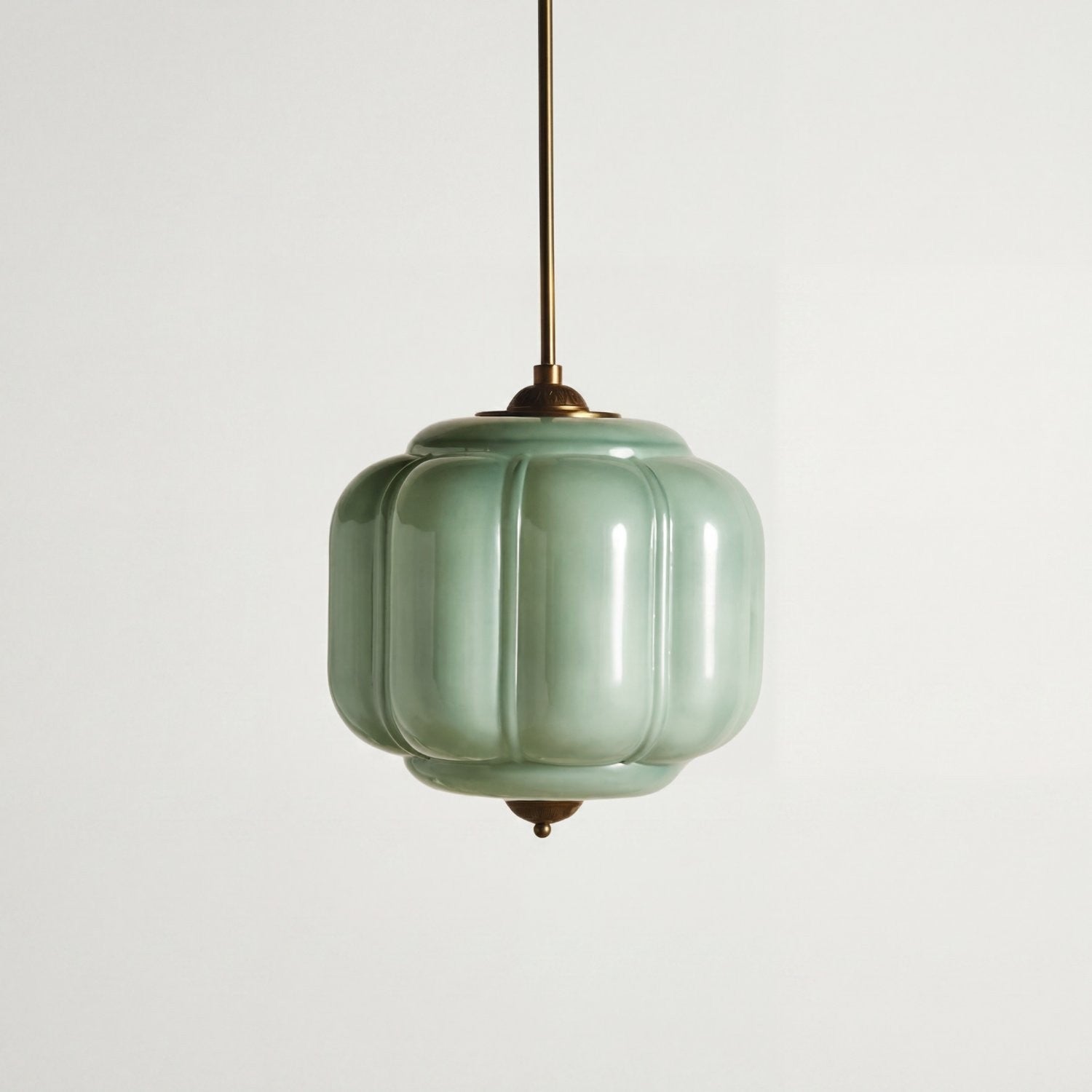 Cyrilith Vintage Milk Glass Oiled Brass Eloise Pendant light