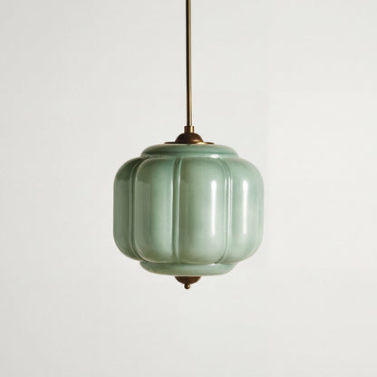 Cyrilith Vintage Milk Glass Oiled Brass Eloise Pendant light