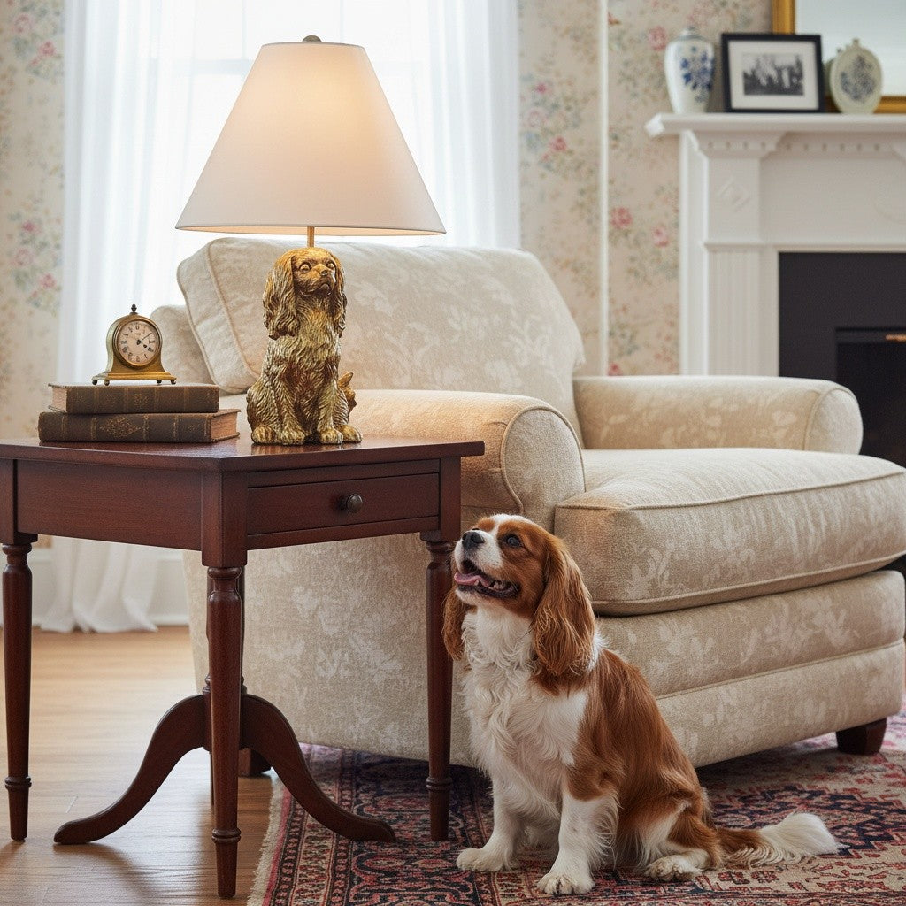 Aurea Unique Animal Table Lamp - Dog Sculptural Accent Lighting for Bedroom & Living Room