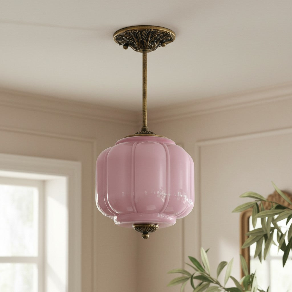 Conran Vintage Milk Glass Lantern Eloise Ceiling Light
