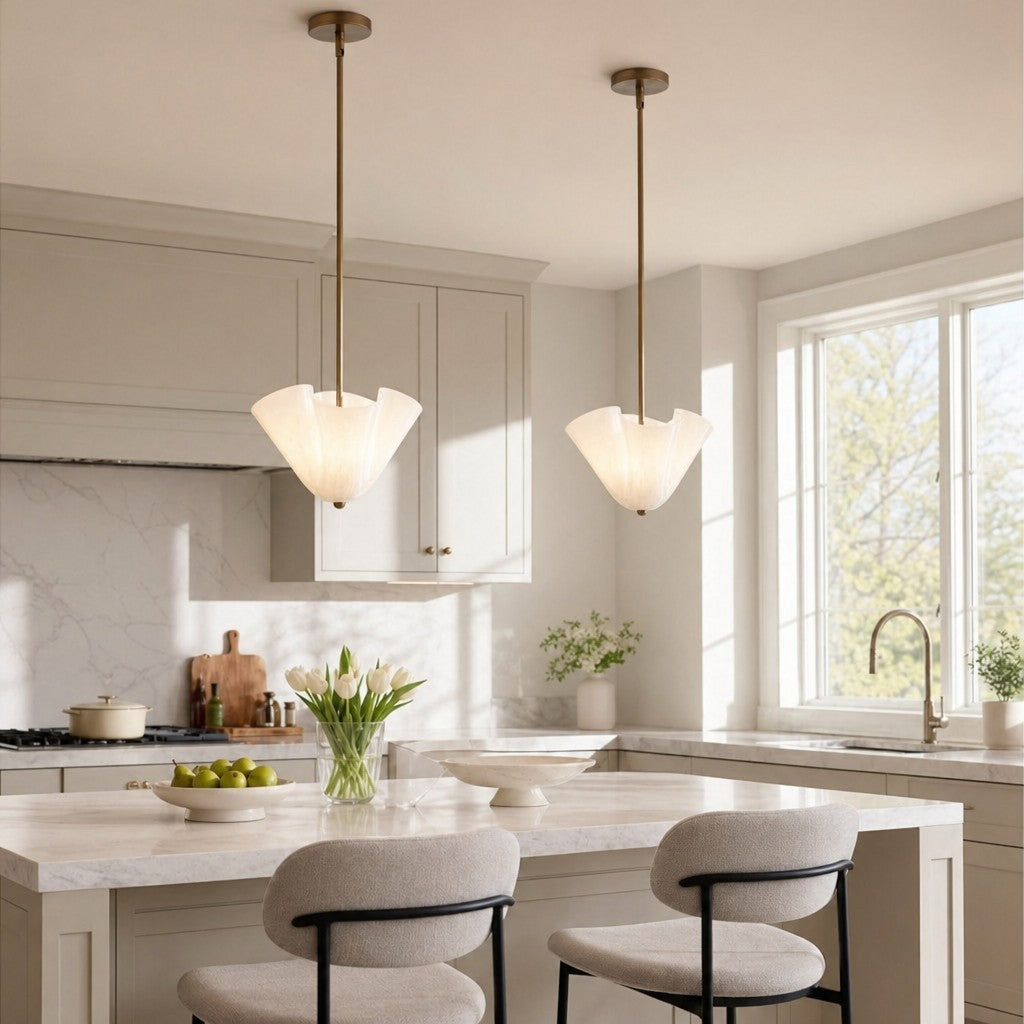 Franklin Modern Shell Glass Fazzo Pendant Light