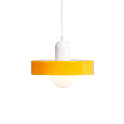 Xanadu Bauhaus Stained Glass Disc Pendant Light