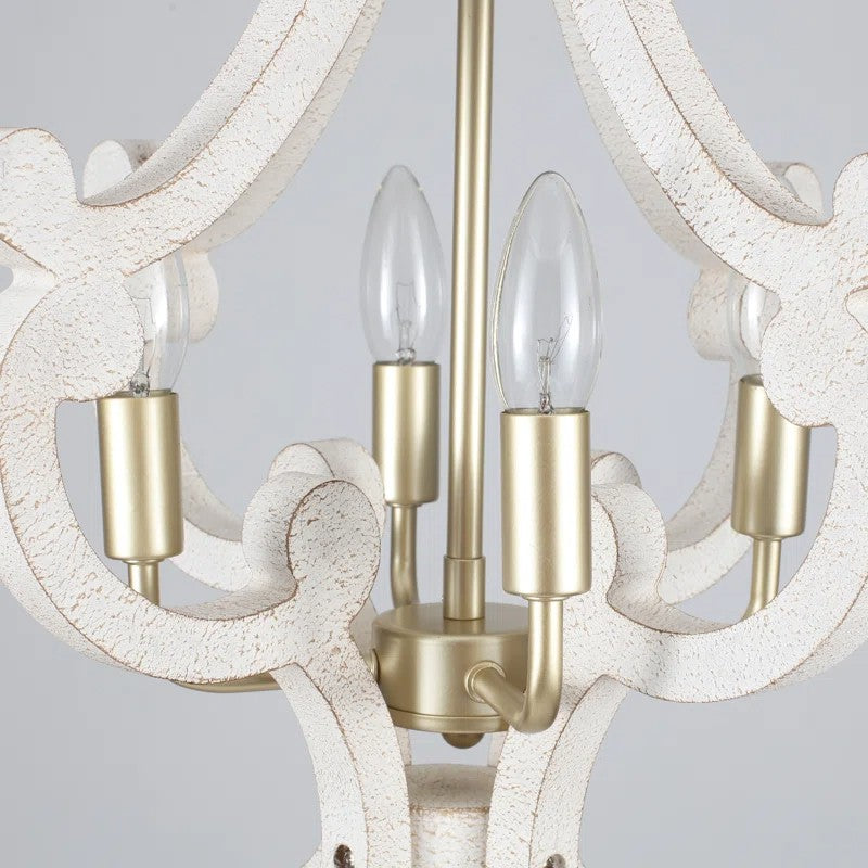Astridina Rustic Antique Wooden French Country Chandelier