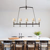 Selene Farmhouse Classic Linear Chandelier For Dining Table