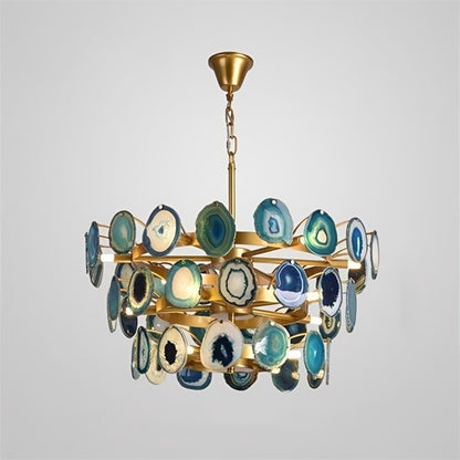 Gideon Slice Agate Tower Chandelier