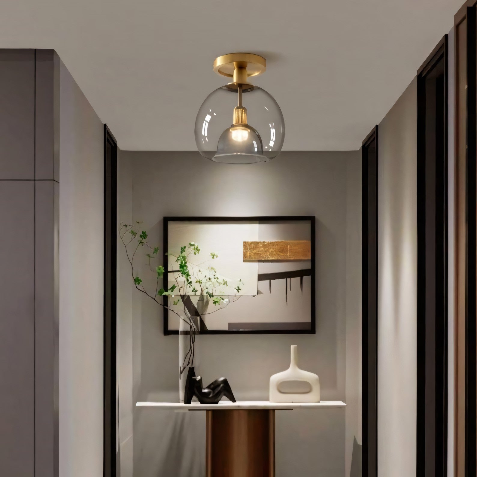 Priya Farmhouse Glass Kitchen Ceiling/Pendant Lighting