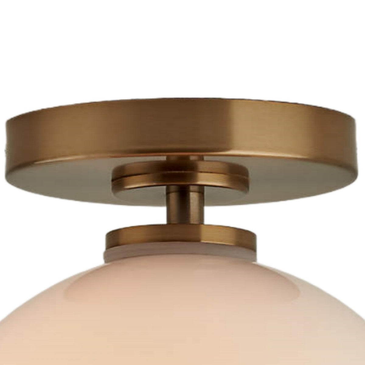 Pawson Minimalist Round Glass Brass Flush Mount Ceiling Light