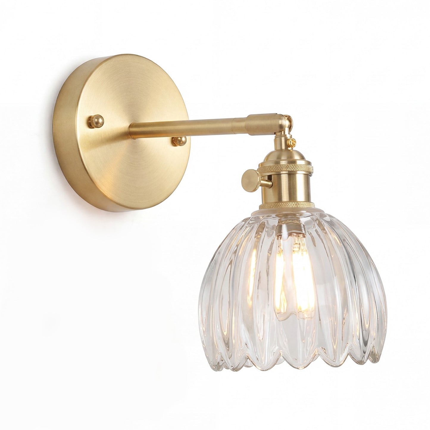 Elara Vintage Glass Tulip Sconce