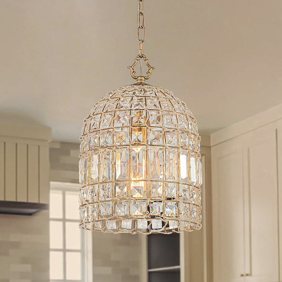 Zelda French Crystal Birdcage Pendant Light