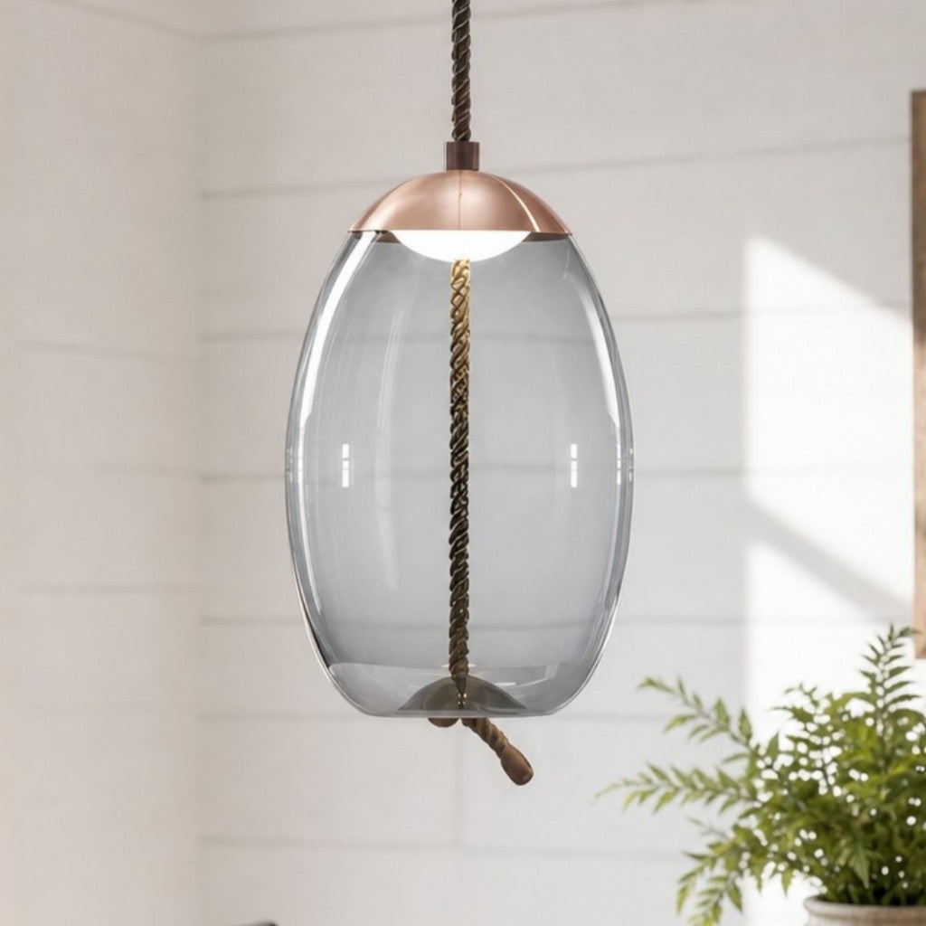 Lewis Modern LED Geometric Glass Pendant Light