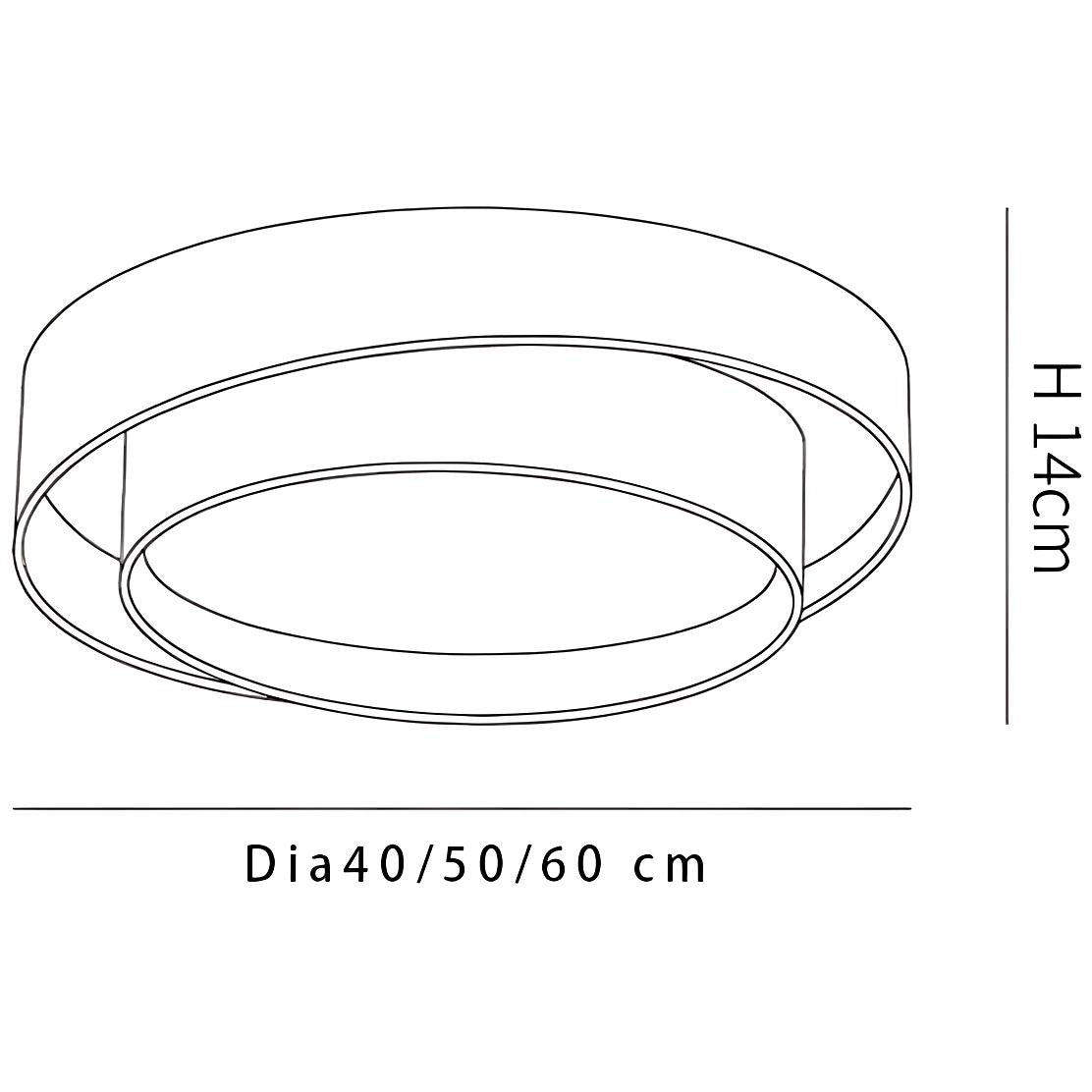 Melady Nordic Irregular Double-Layer Circular Ceiling Light