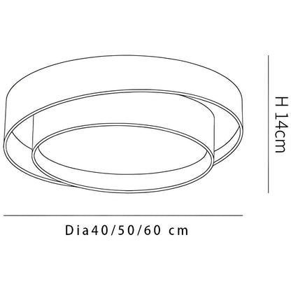 Melady Nordic Irregular Double-Layer Circular Ceiling Light