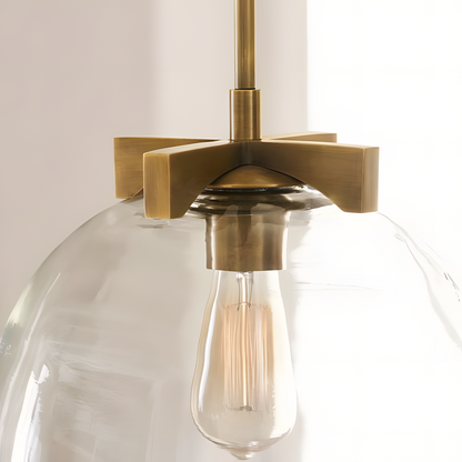 Titus Minimalist Transparent Glass Pendant Light