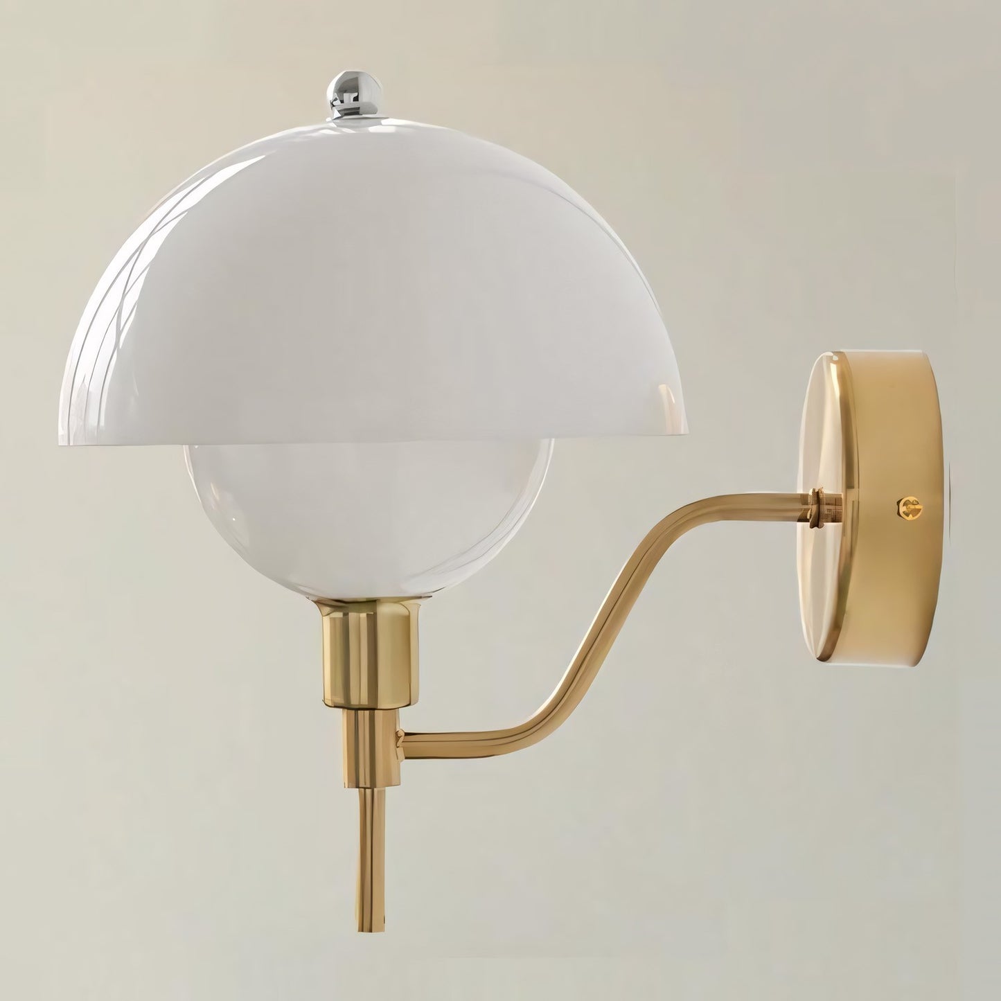 Xavra French Bauhaus Mushroom Glass Aisle Wall Lamp