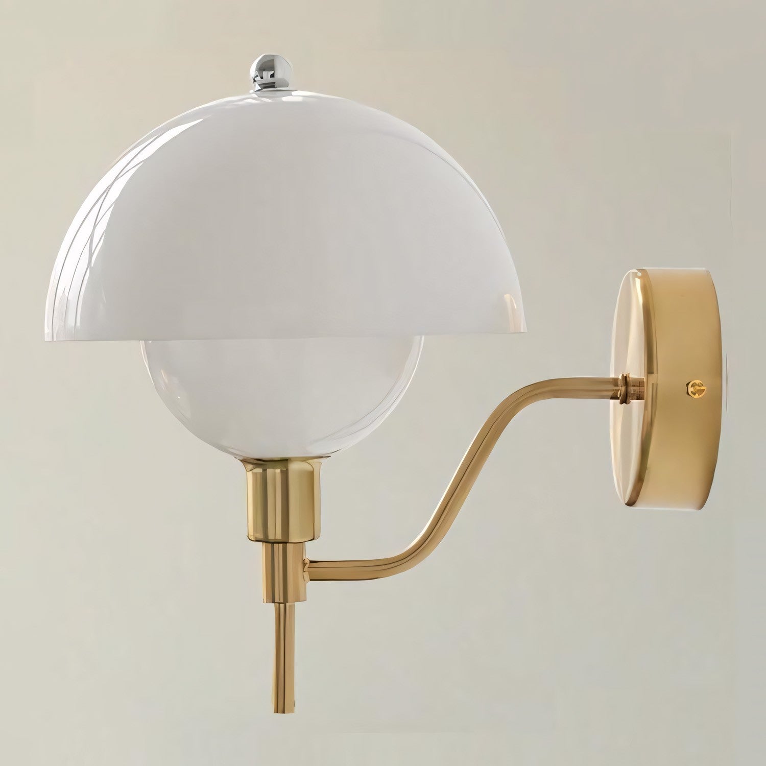 Xavra French Bauhaus Mushroom Glass Aisle Wall Lamp
