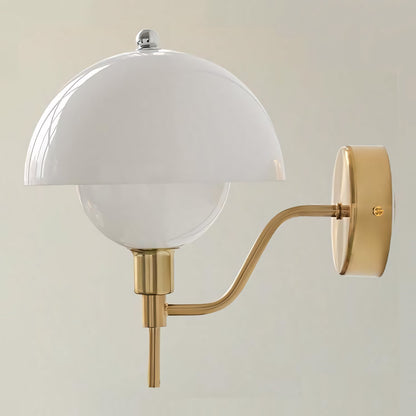 Xavra French Bauhaus Mushroom Glass Aisle Wall Lamp