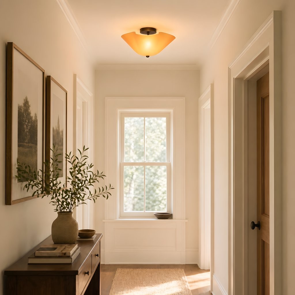Esmay Modern Wavy Glass Fazzo Flush Mount Ceiling Light
