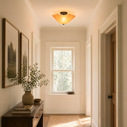 Esmay Modern Wavy Glass Fazzo Flush Mount Ceiling Light