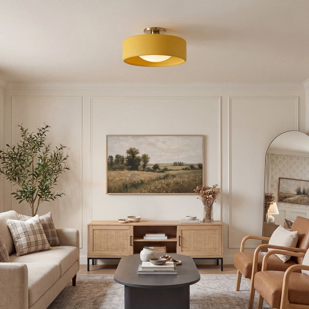 Aura Modern Porcelain Flush Mount Ceiling Light