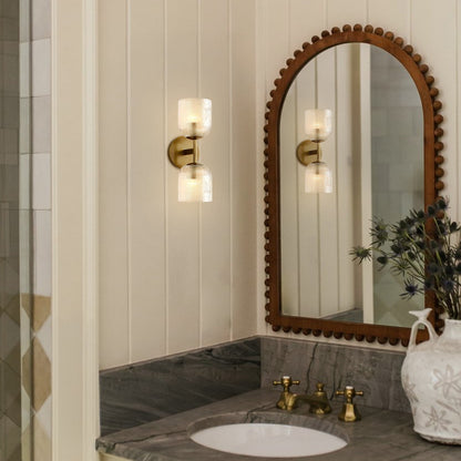 Alain Cooper Ribbed Glass Wall Sconce