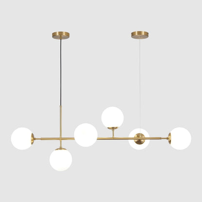 Celestina 6 Light Linear Glass Orb Pendant Light