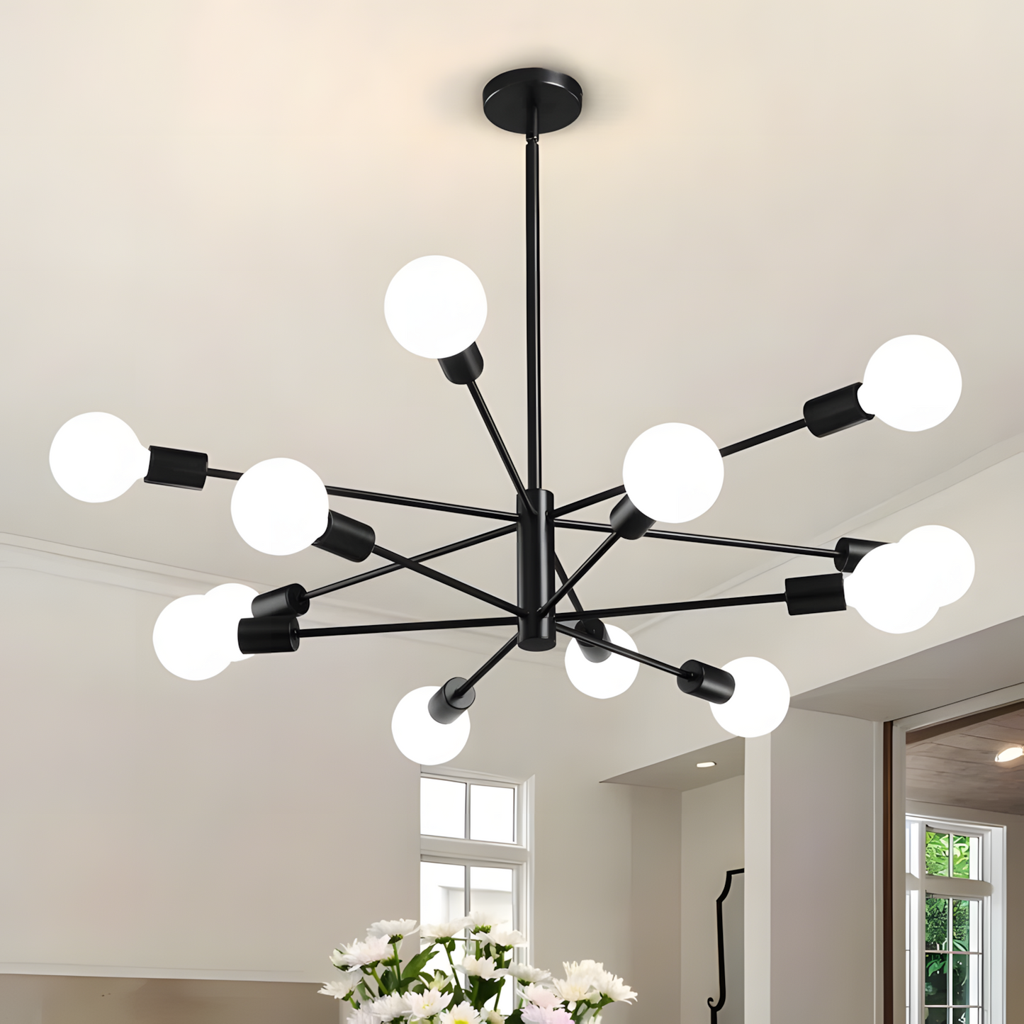Drayven Modern Tiered Sputnik Metal Chandelier