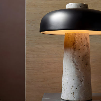 Salma Travertine Mushroom LED Table Lamp