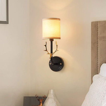 Akshara Farmhouse Brass Deer Head Wall Light