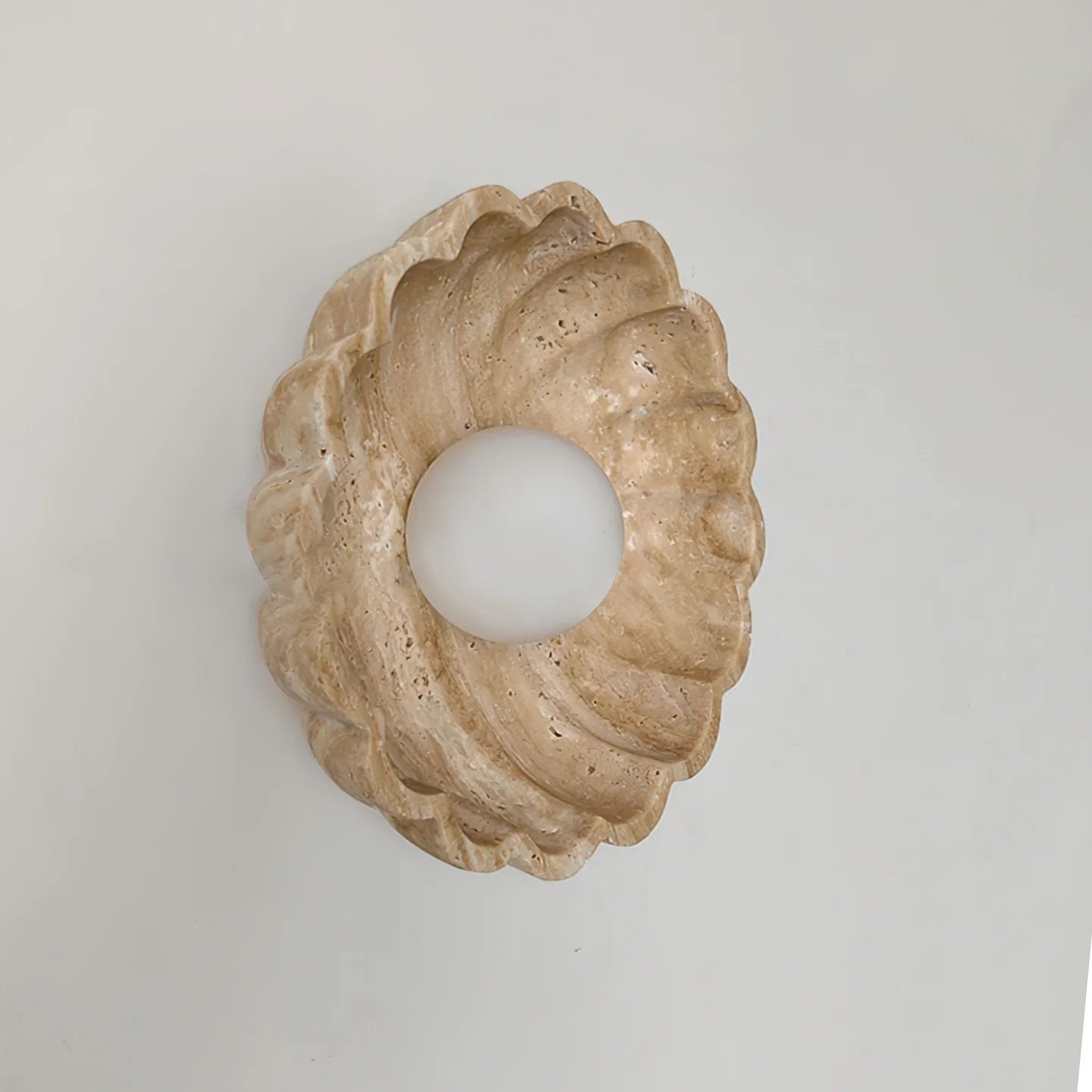Ailish Modern Travertine Flower-Shaped Wall Lamp