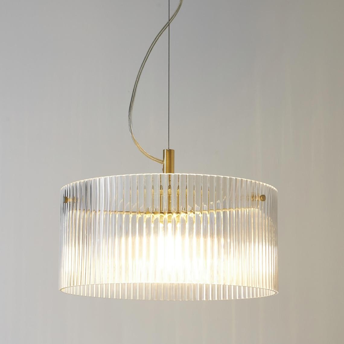Erisen Farmhouse Ribbed Glass Pendant Light