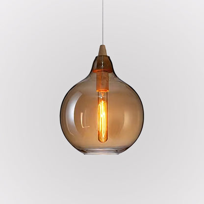 Zyren Modern Art Amber Glass Pendant Light