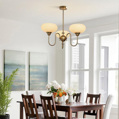 Luna Cream White Bubble Glass Chandelier