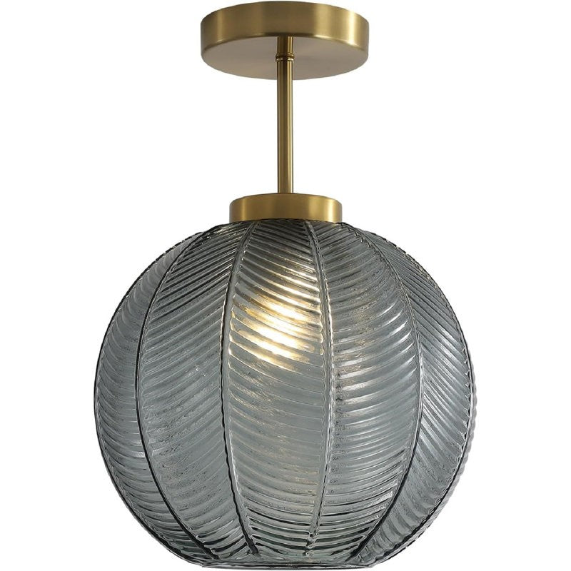 Syndrax Stripe Stained Glass Globe Ceiling Light